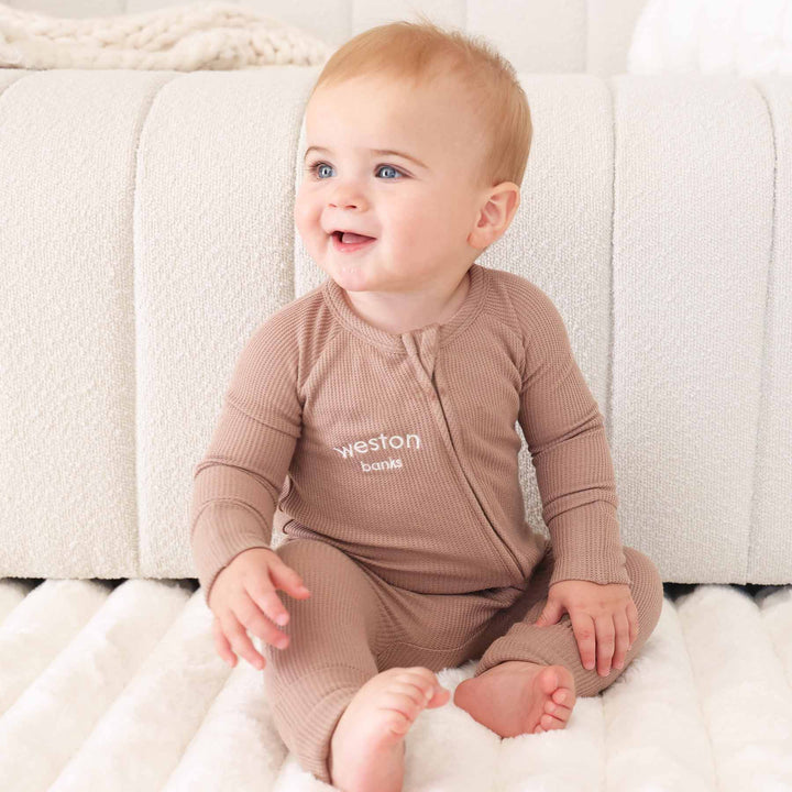 cocoa embroidered convertible zip romper 