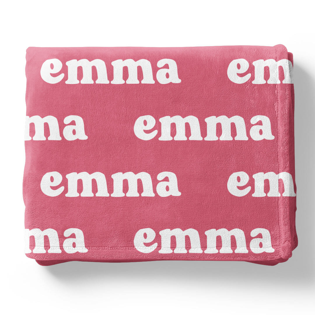 Pretty in Pink Personalized Color Blanket