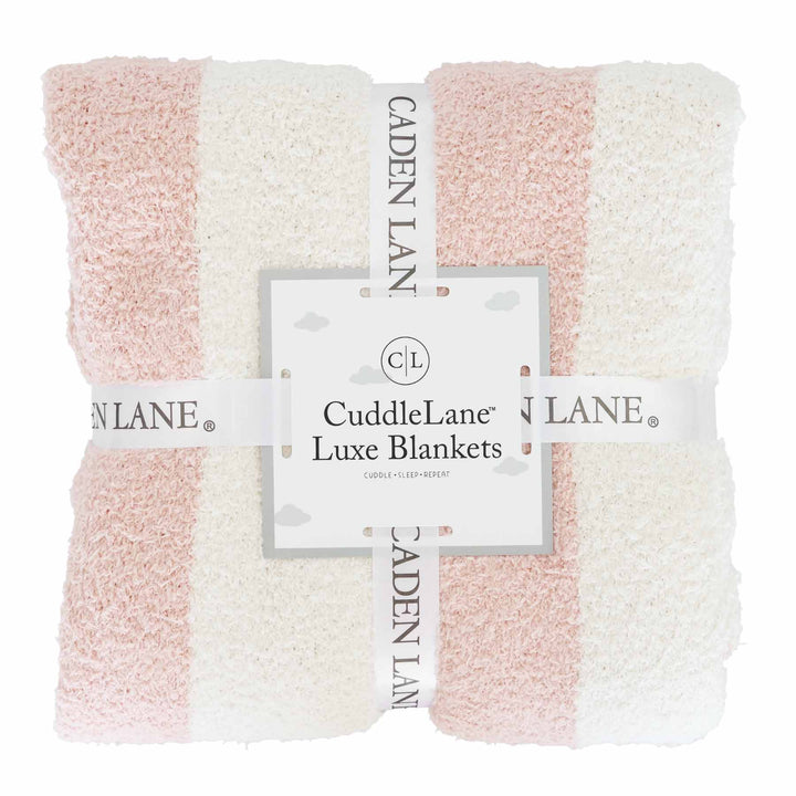 rose stripe caden lane cuddlelane luxe blanket 