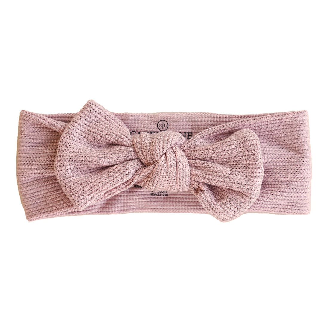 Waffle Knit Large Bow Headwraps