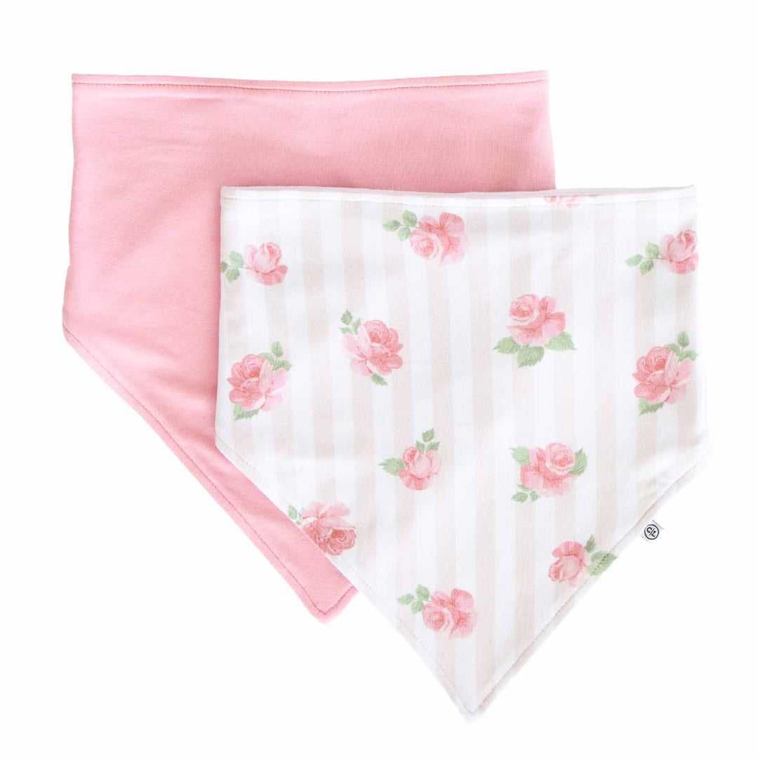 rosy & cozy 2pc bandana bib set for girls 