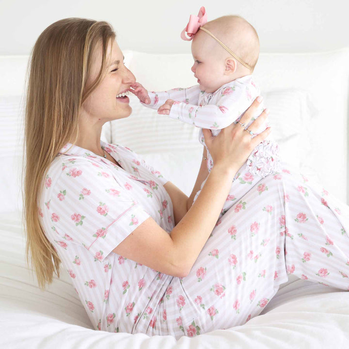 rosy and cozy women's two piece pajama set