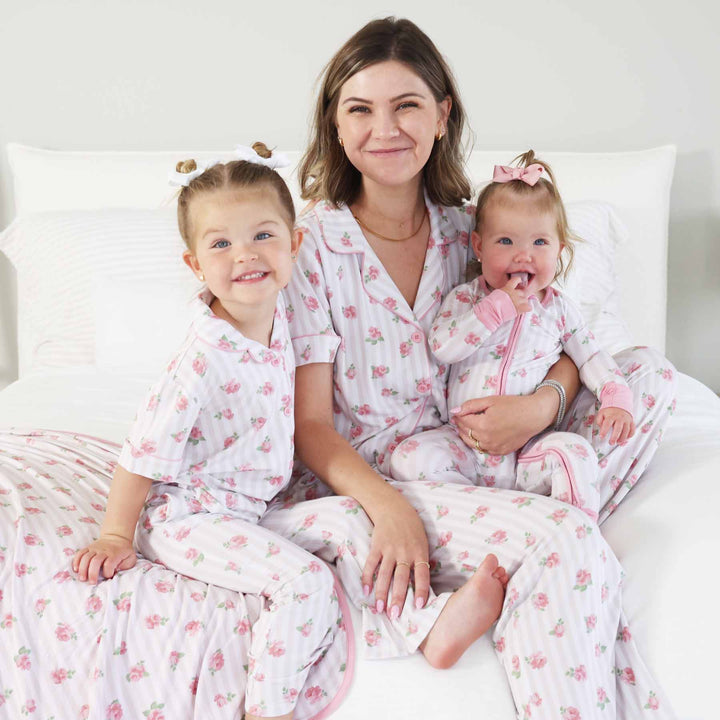 rosy & cozy mommy and me matching pajama sets for babies and kids 
