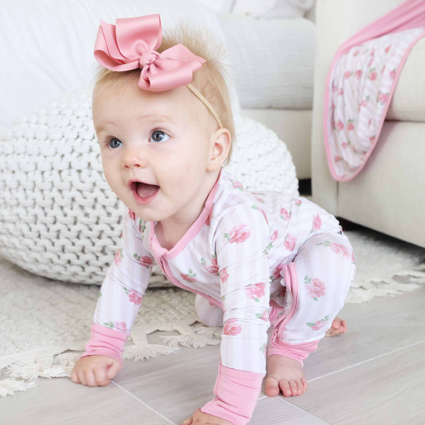 Cozy Rompers Rosy & Cozy Convertible Zip Romper | Caden Lane