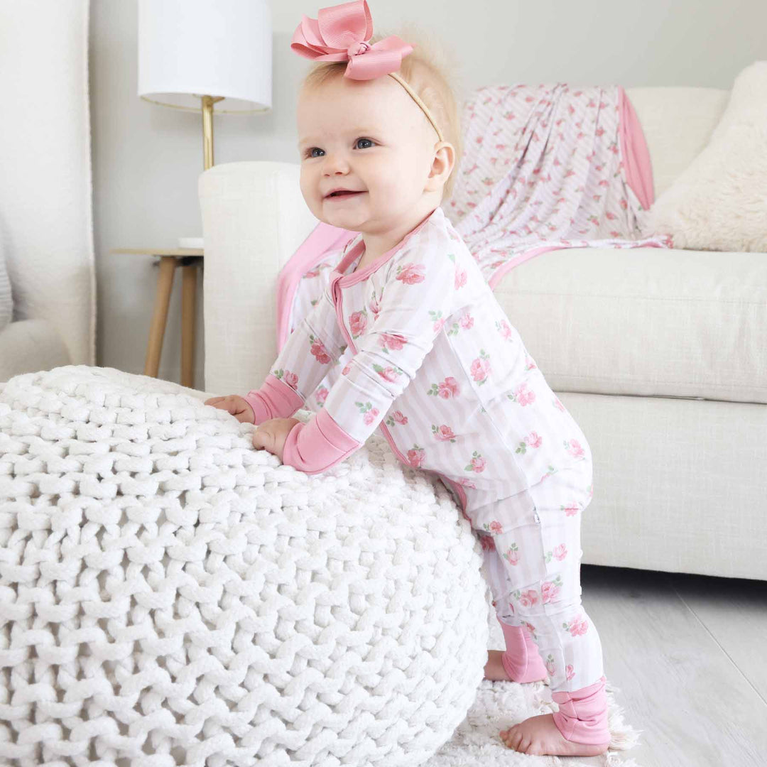 rosy & cozy zip romper for girls 