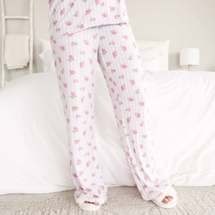 flare pant lounge set for women rosy and cozy 