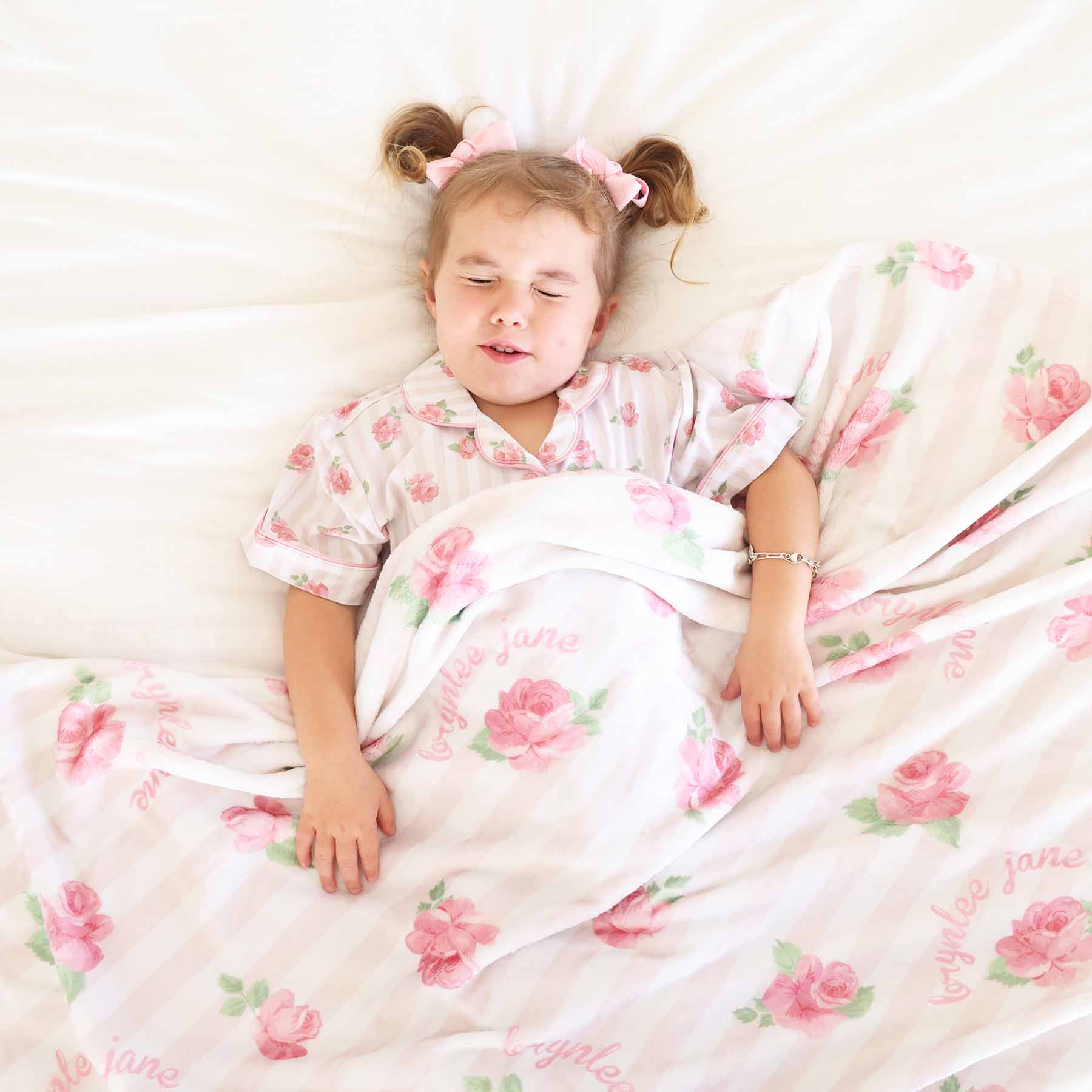 Rosy & Cozy Personalized Kids Blanket