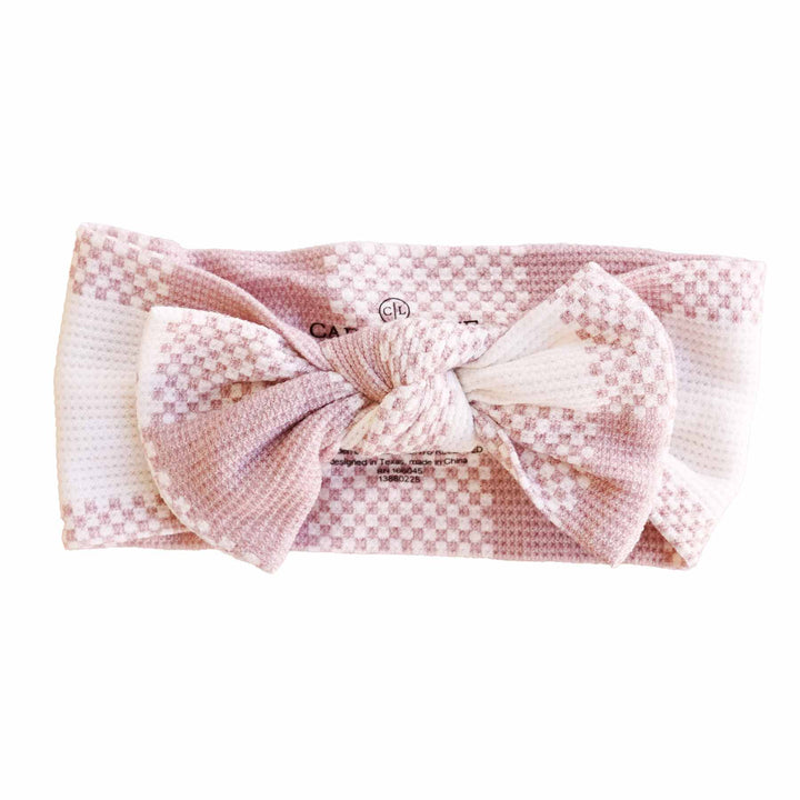 Waffle Knit Large Bow Headwraps