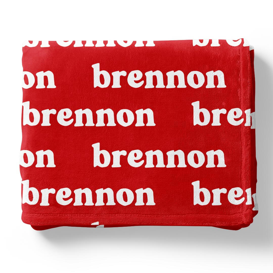 rudolph red personalized name blanket for kids 