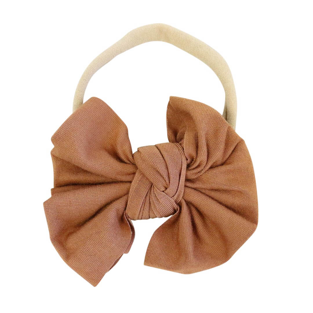 Solid Knit Bow Headbands