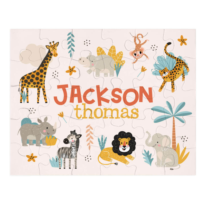 safari adventure personalized puzzle for kids 