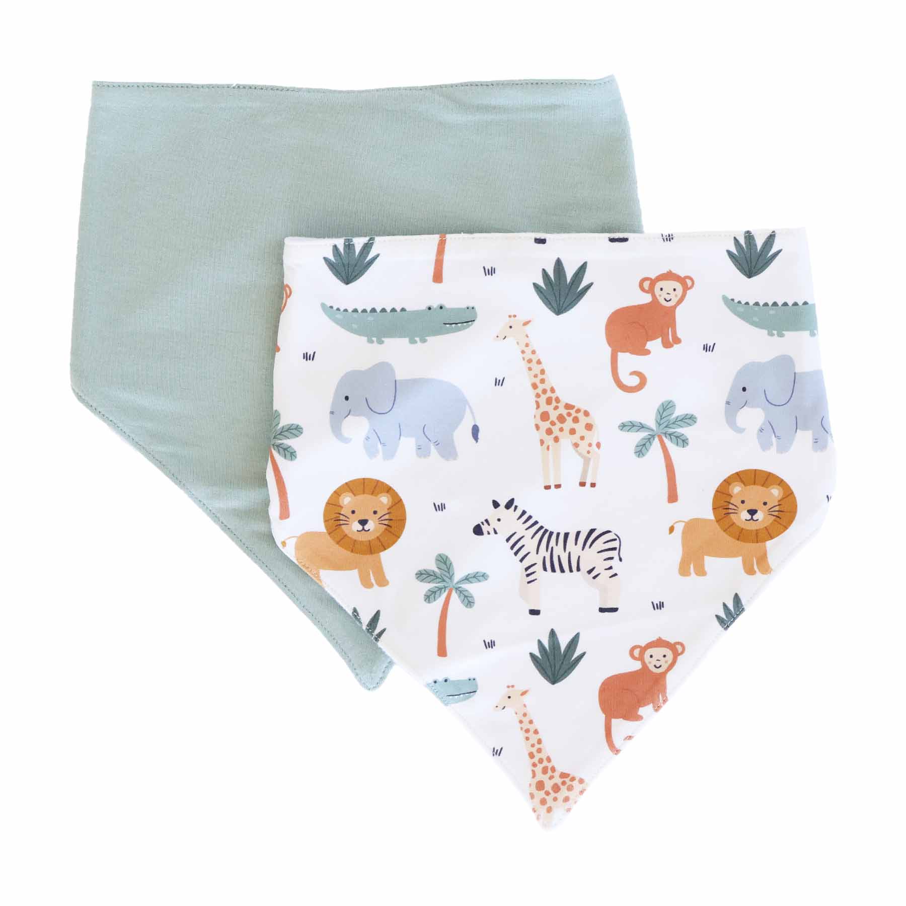 Safari Snuggles 2pc Bandana Bibs