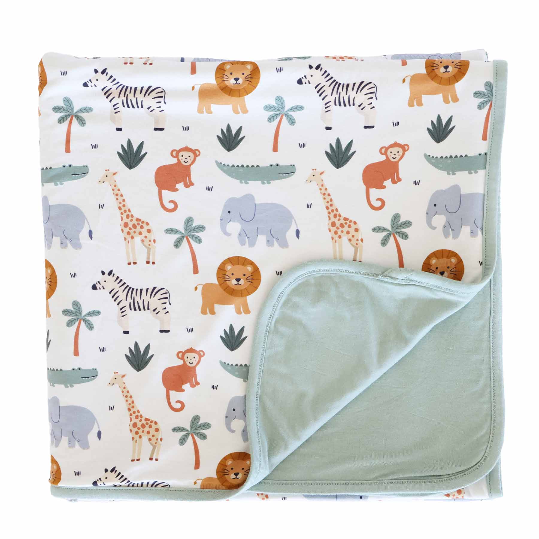 Safari Snuggles Double Sided Bamboo Blanket