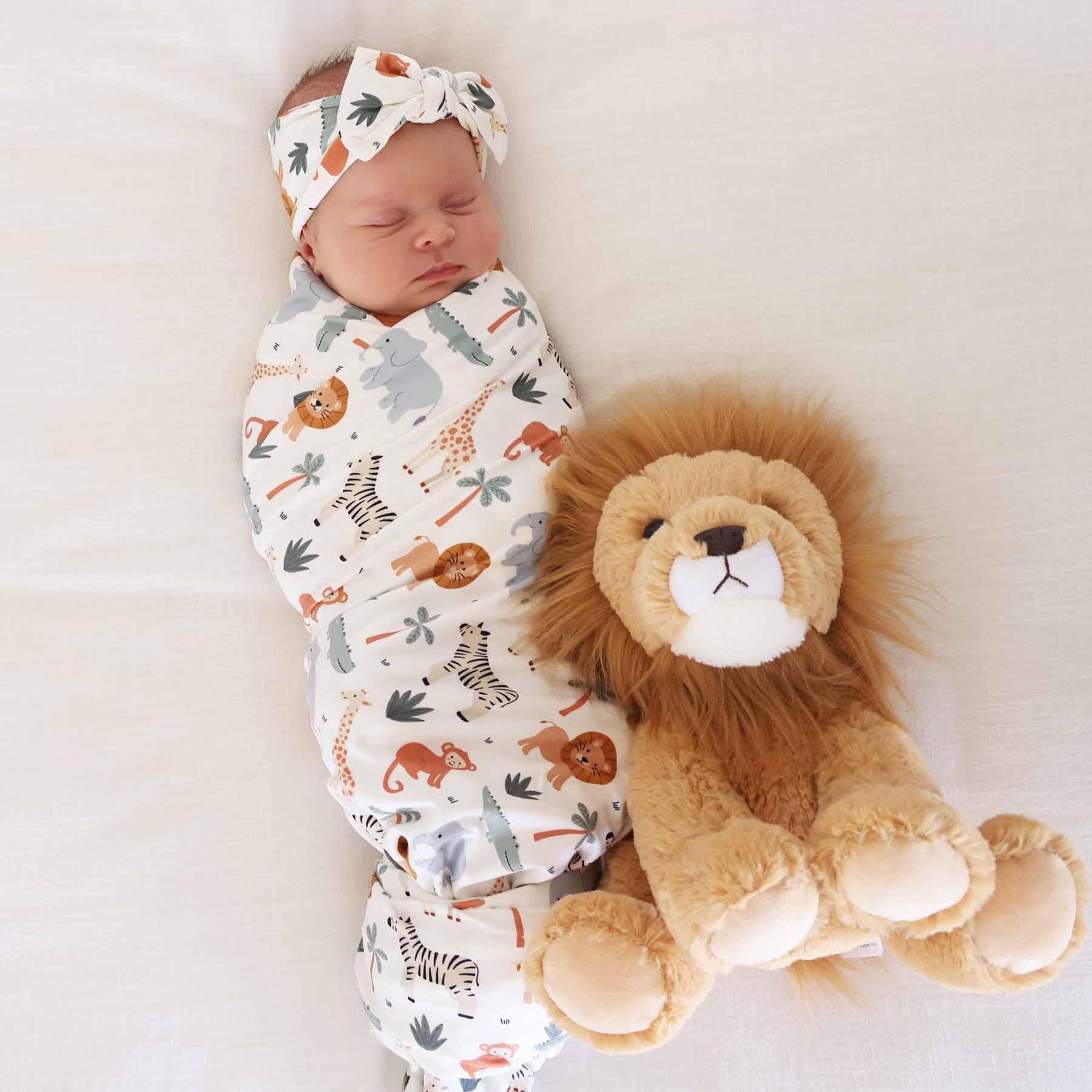 safari snuggles oversized swaddle blanket for babies 