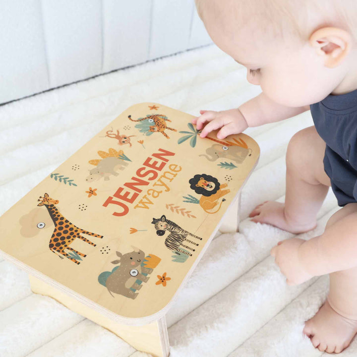 safari personalized step stool for kids 