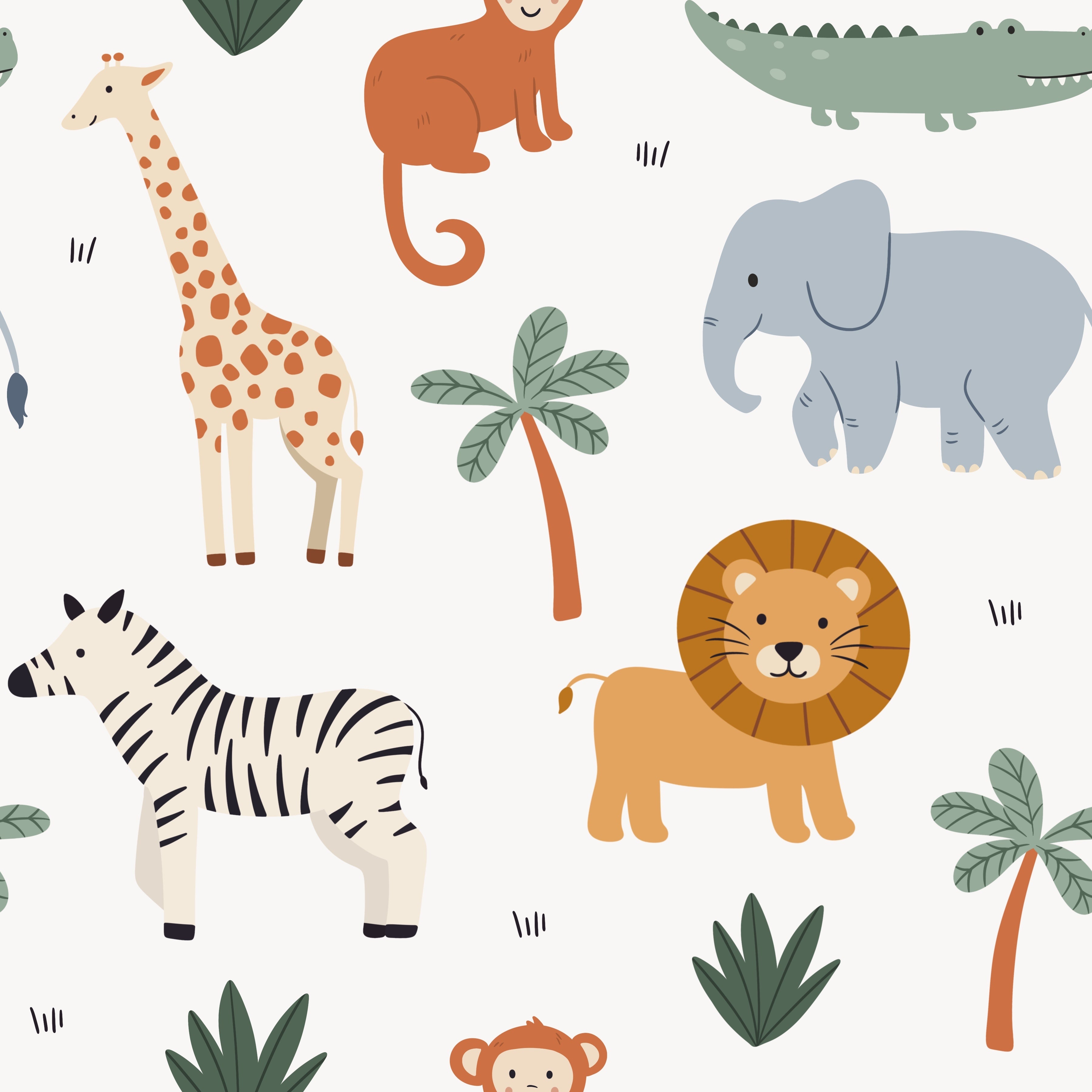 safari animal swatch