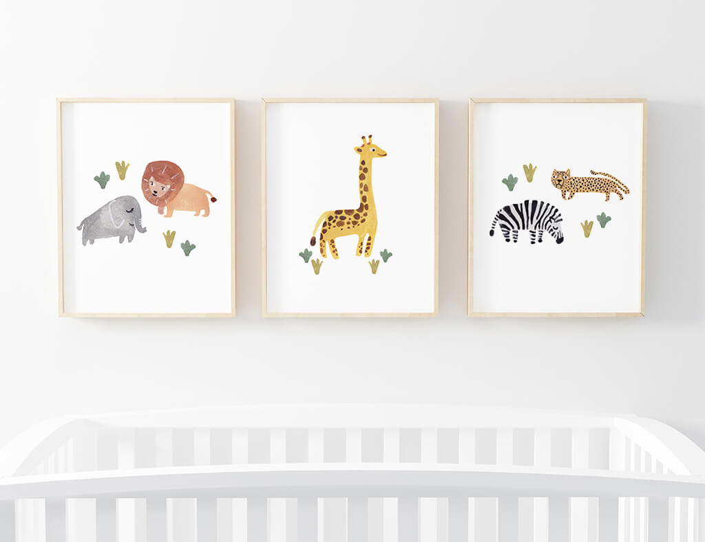 Safari Party Bundled Digital Nursery Wall Art | Caden Lane