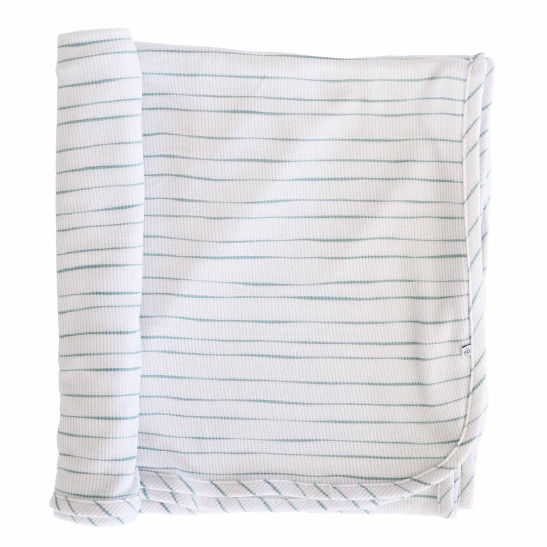 Sage's Stripes Waffle Bamboo Oversized Swaddle Blanket