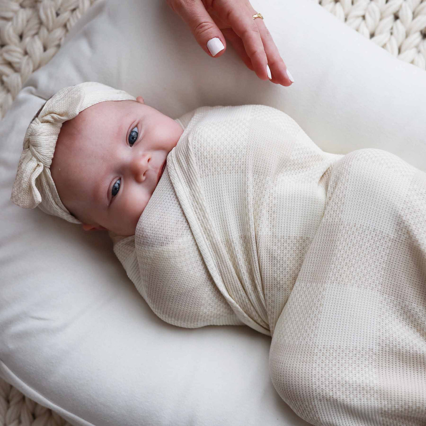 sand check oversized swaddle for babies