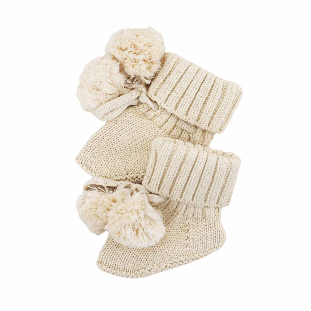 sand pom pom booties for babies