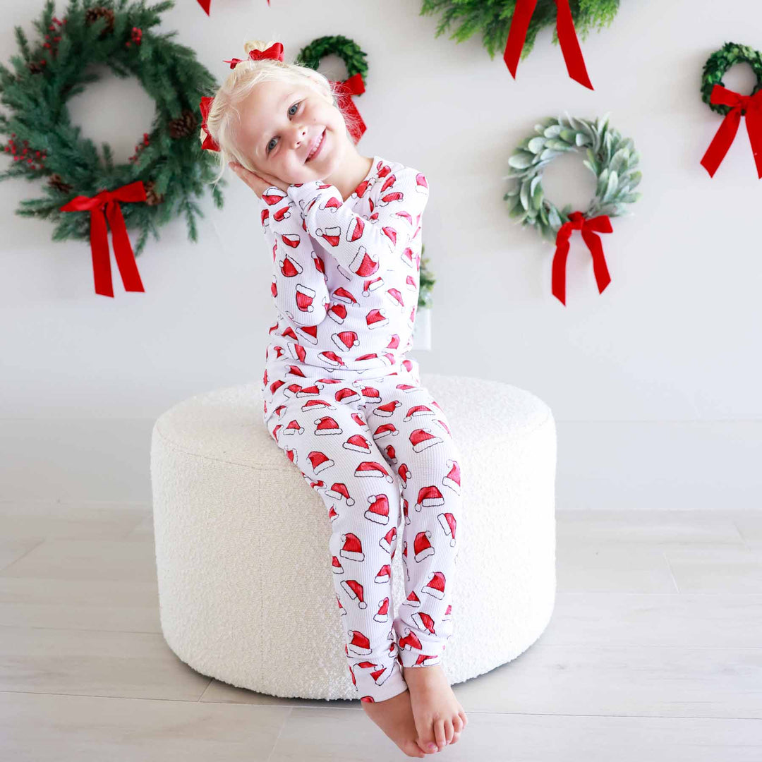 santa baby two piece pajamas for kids 