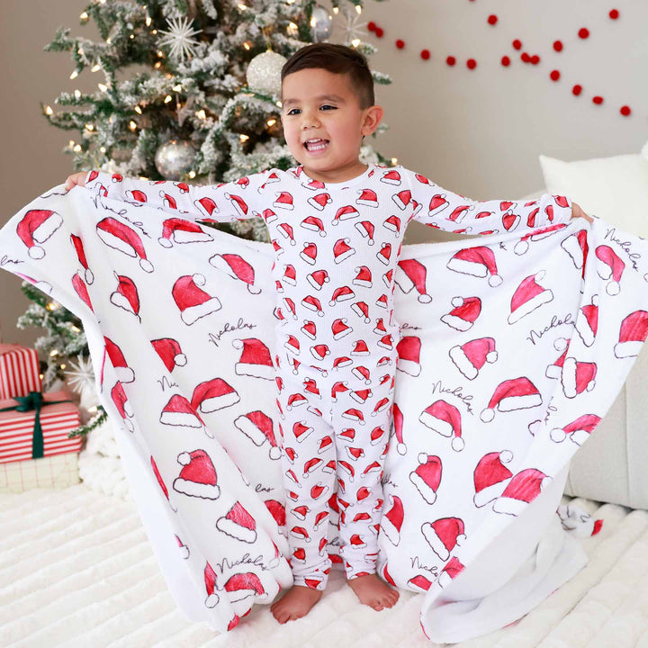 santa baby personalized blanket for kids for christmas