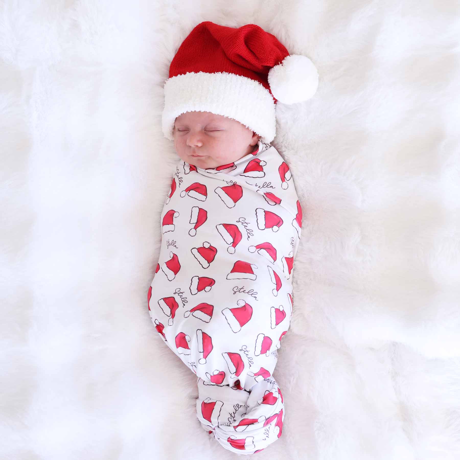 Santa Baby Personalized Swaddle Blanket