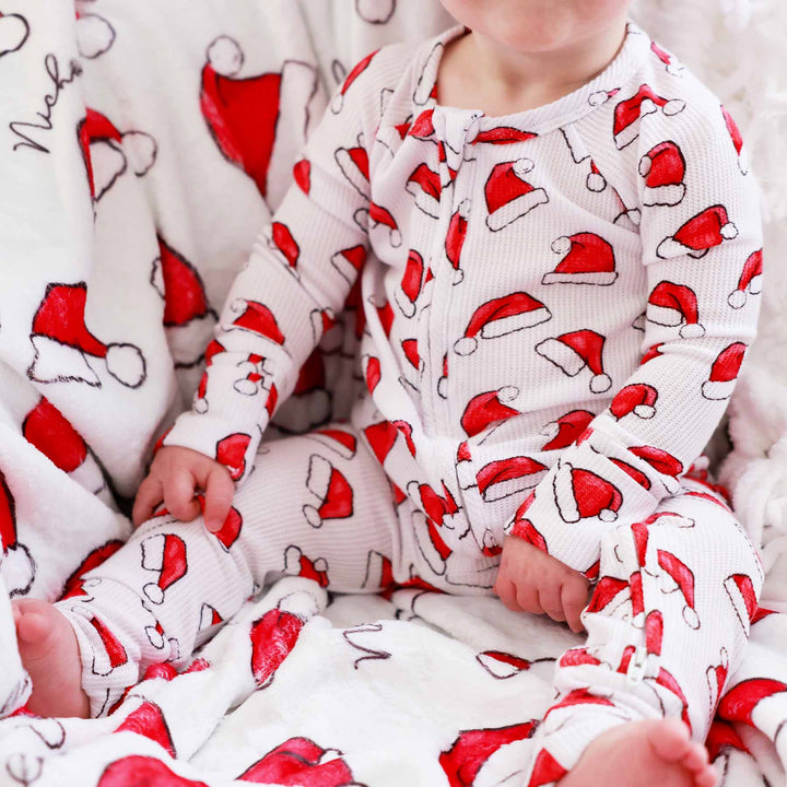 santa hat romper pajama