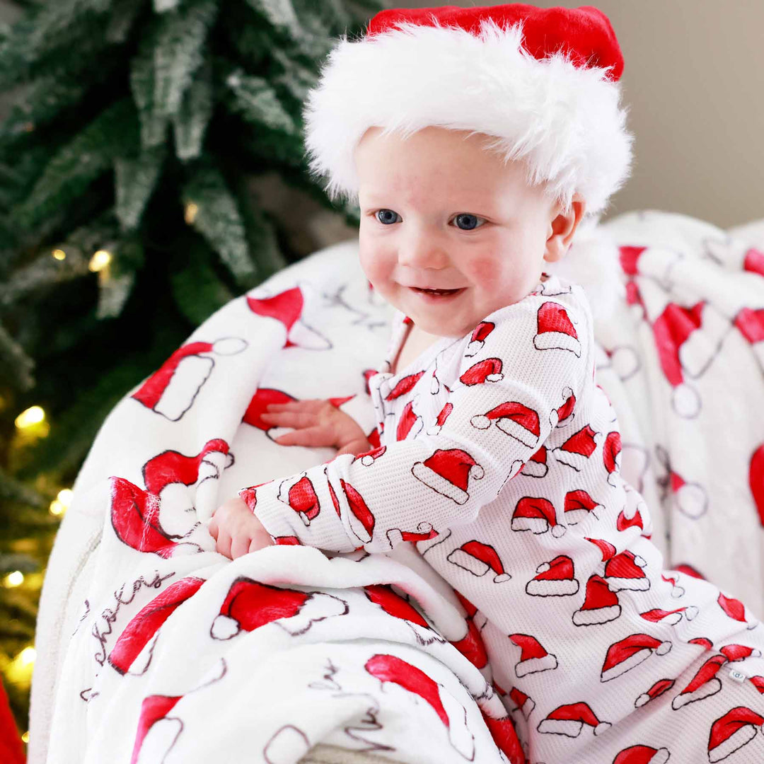 santa hat christmas pajamas for babies 