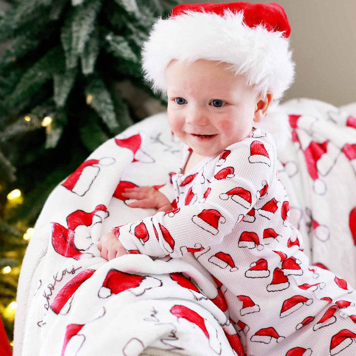 santa hat christmas pajamas for babies 