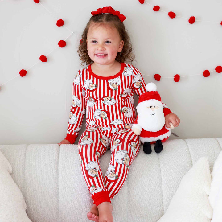 kids two piece pajama set santa claus lane 