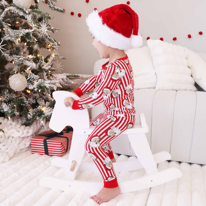 long sleeve bamboo pajamas for kids santa claus lane 