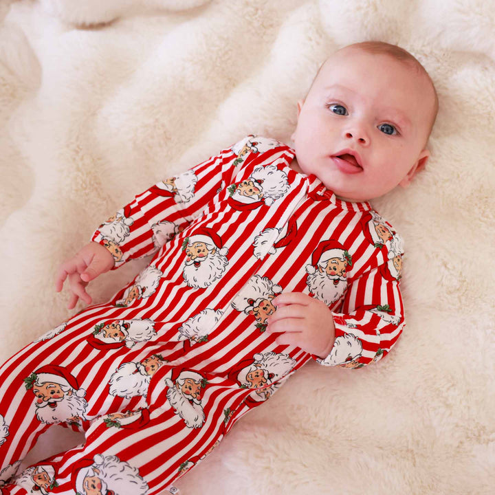 baby zipper footie santa claus lane 