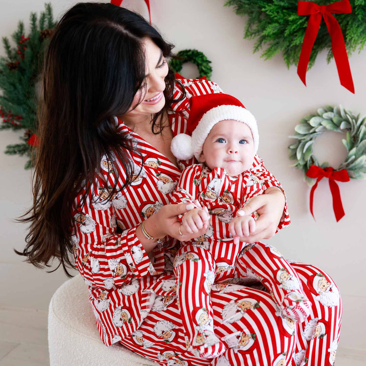 santa claus lane baby zipper footie pajama gender neutral
