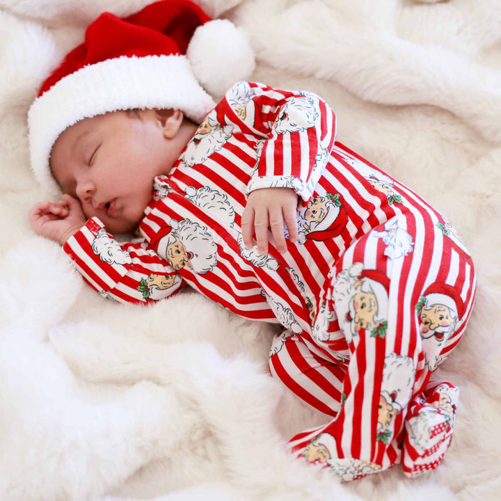 santa claus lane baby footie pajama bamboo viscose 