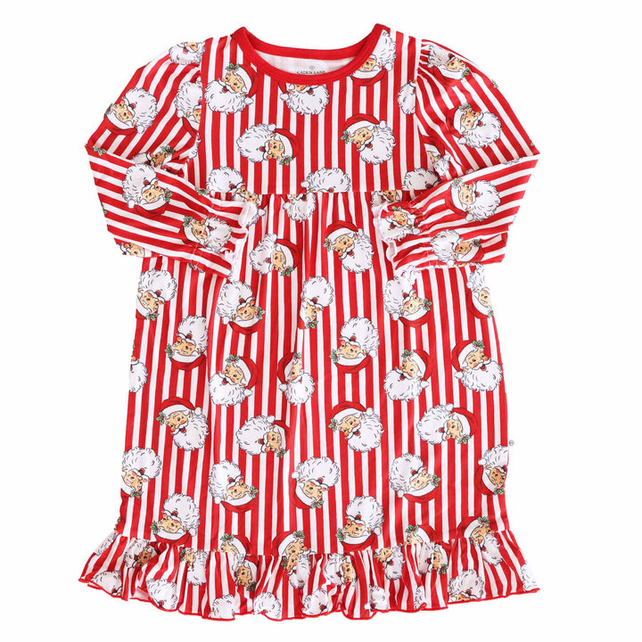 Santa Claus Lane Long Sleeve Nightgown flat lay