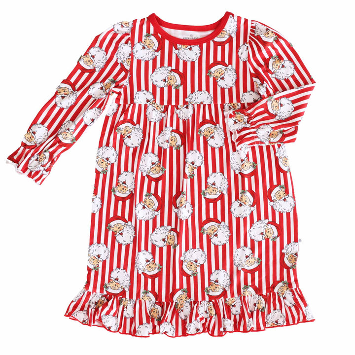 Santa Claus Lane Long Sleeve Nightgown flat lay