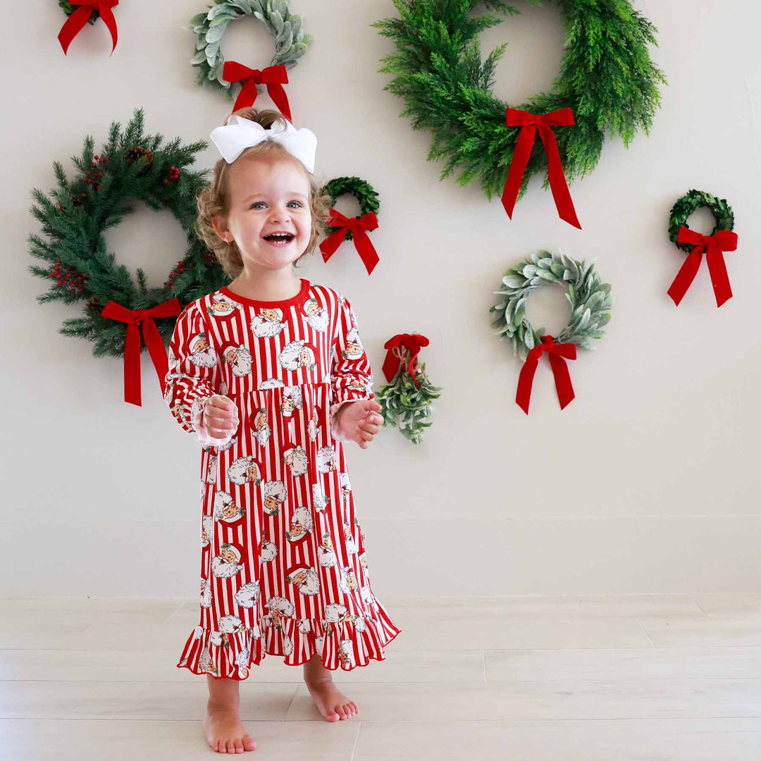 santa claus lane girls long sleeve night gown