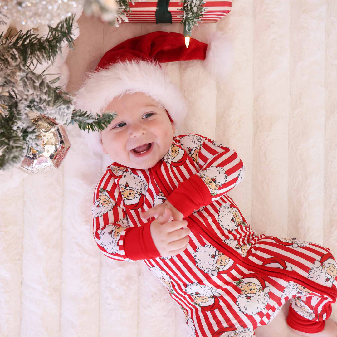 Christmas Bamboo Convertible Zip Rompers
