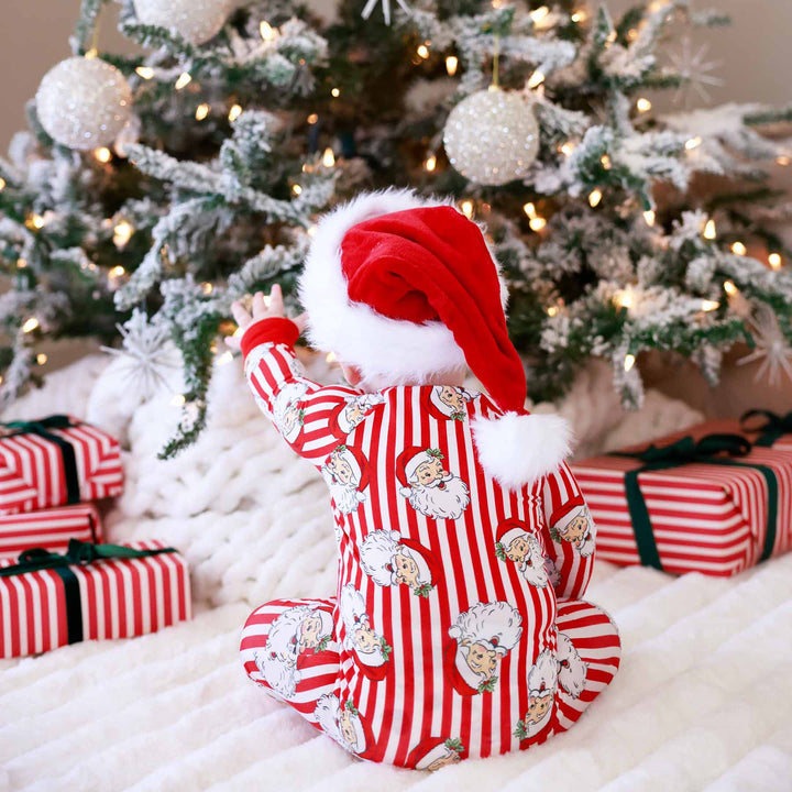 Christmas Bamboo Convertible Zip Rompers