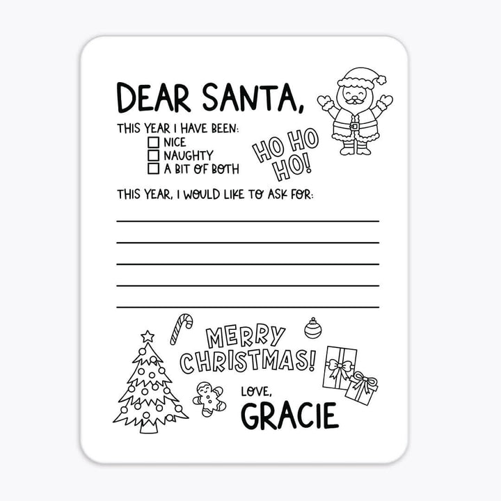 personalized christmas wishlist whiteboard for kids