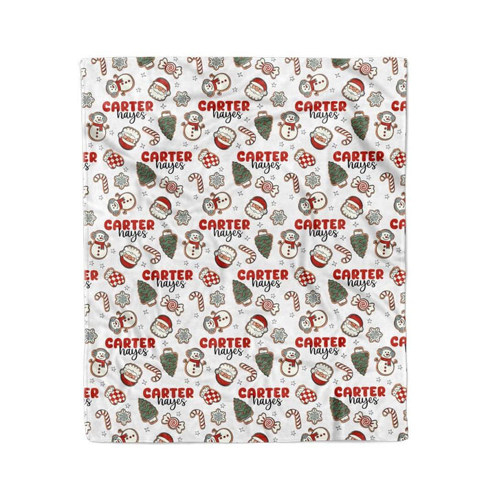 christmas cookies personalized blanket for kids 