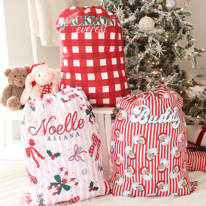 personalized christmas santa sacks for kids 