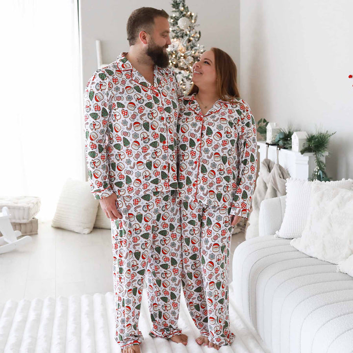 santa's cookie adult pajama set 