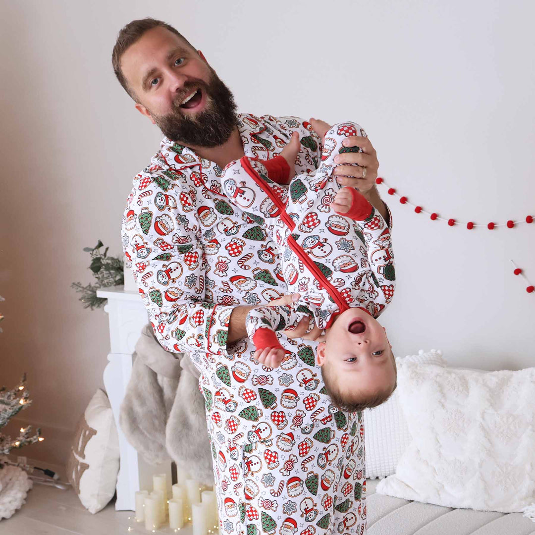 santa's cookies matching family pajama set 