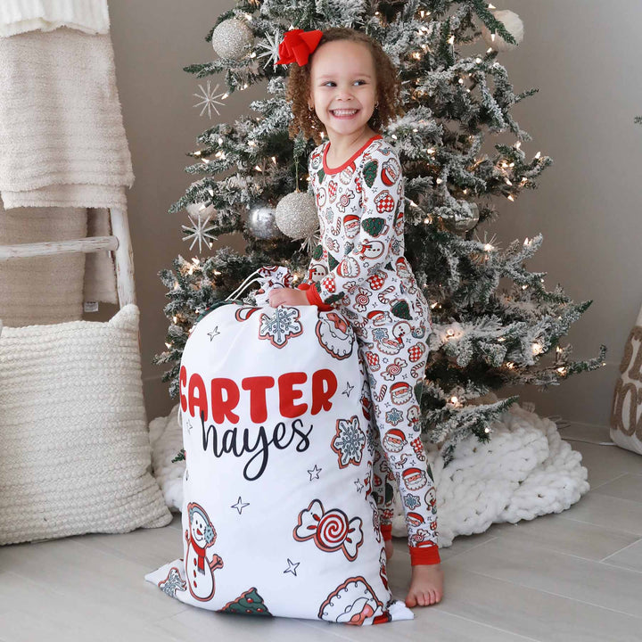 christmas cookies santa sack for kids 