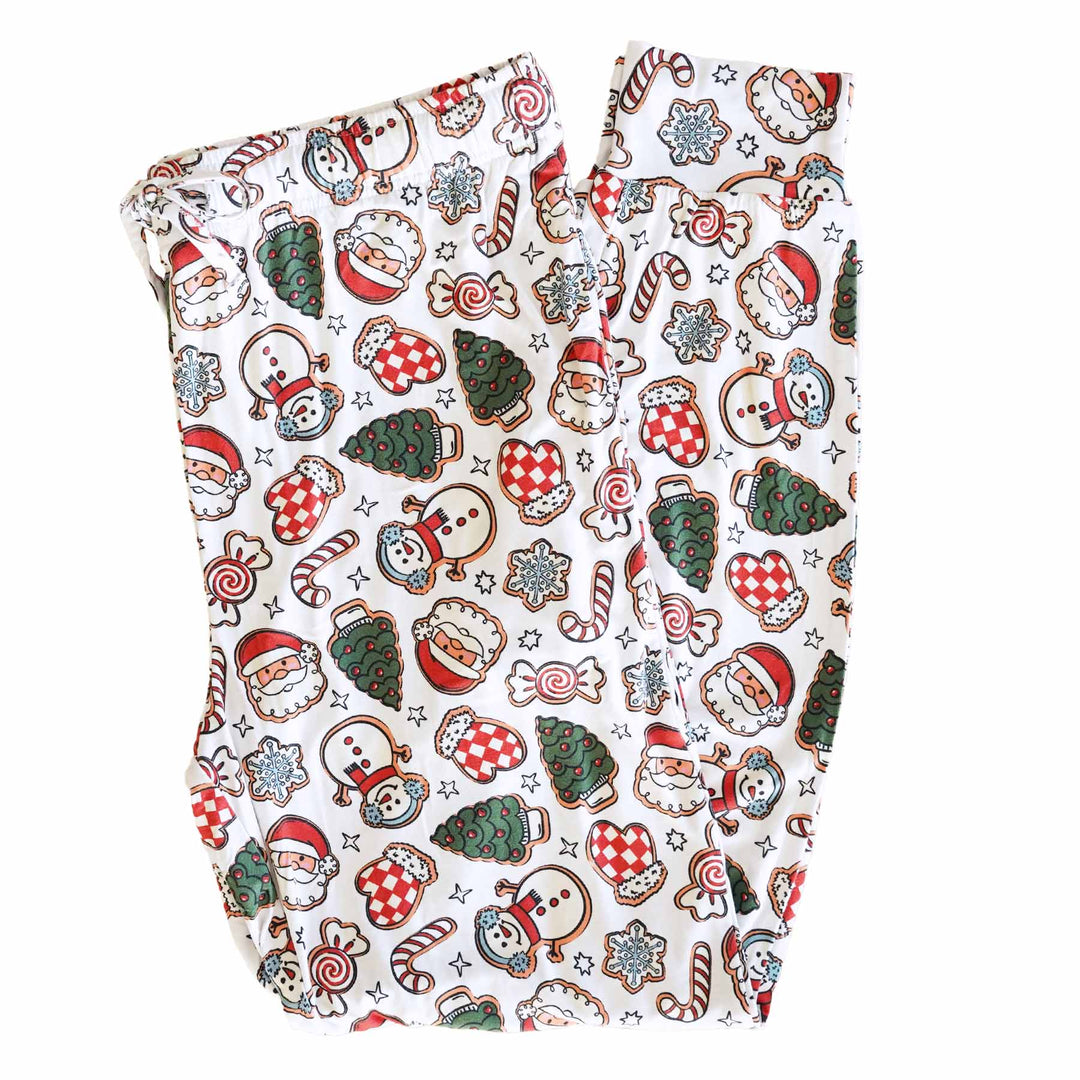 adult pajama pant joggers christmas cookies 