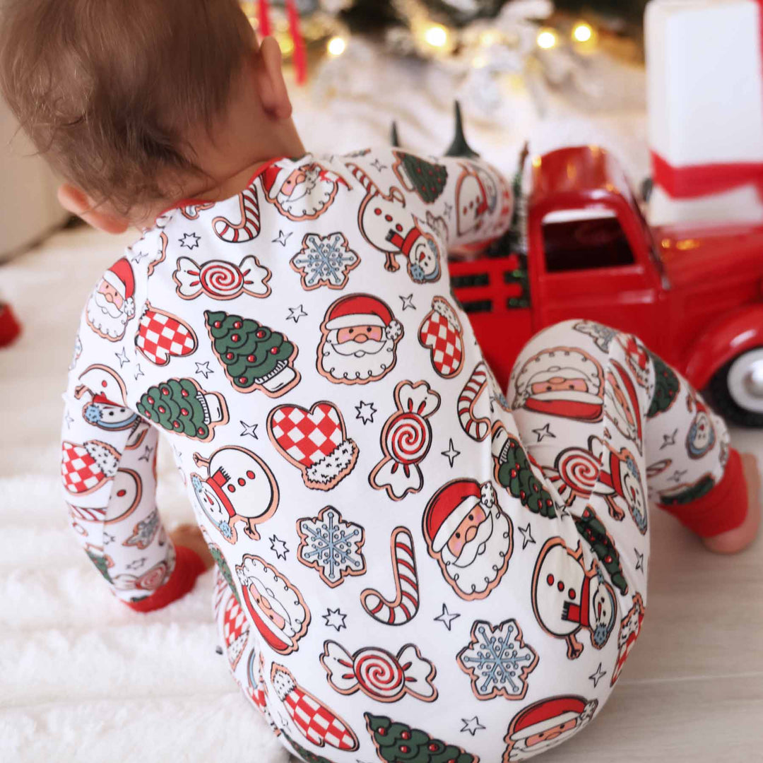 cookie pajama romper for babies christmas