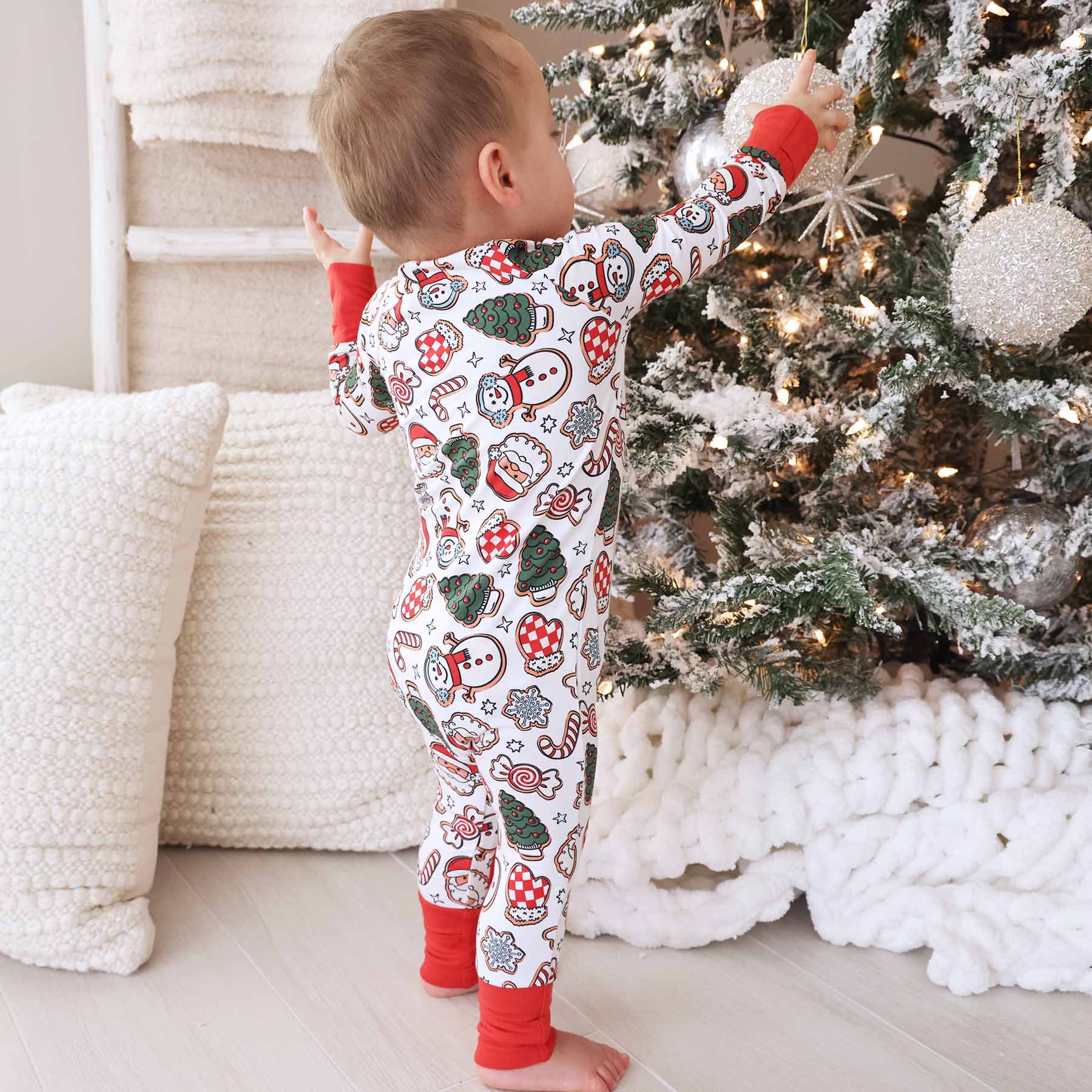 Santa s Cookies Convertible Zip Romper Caden Lane