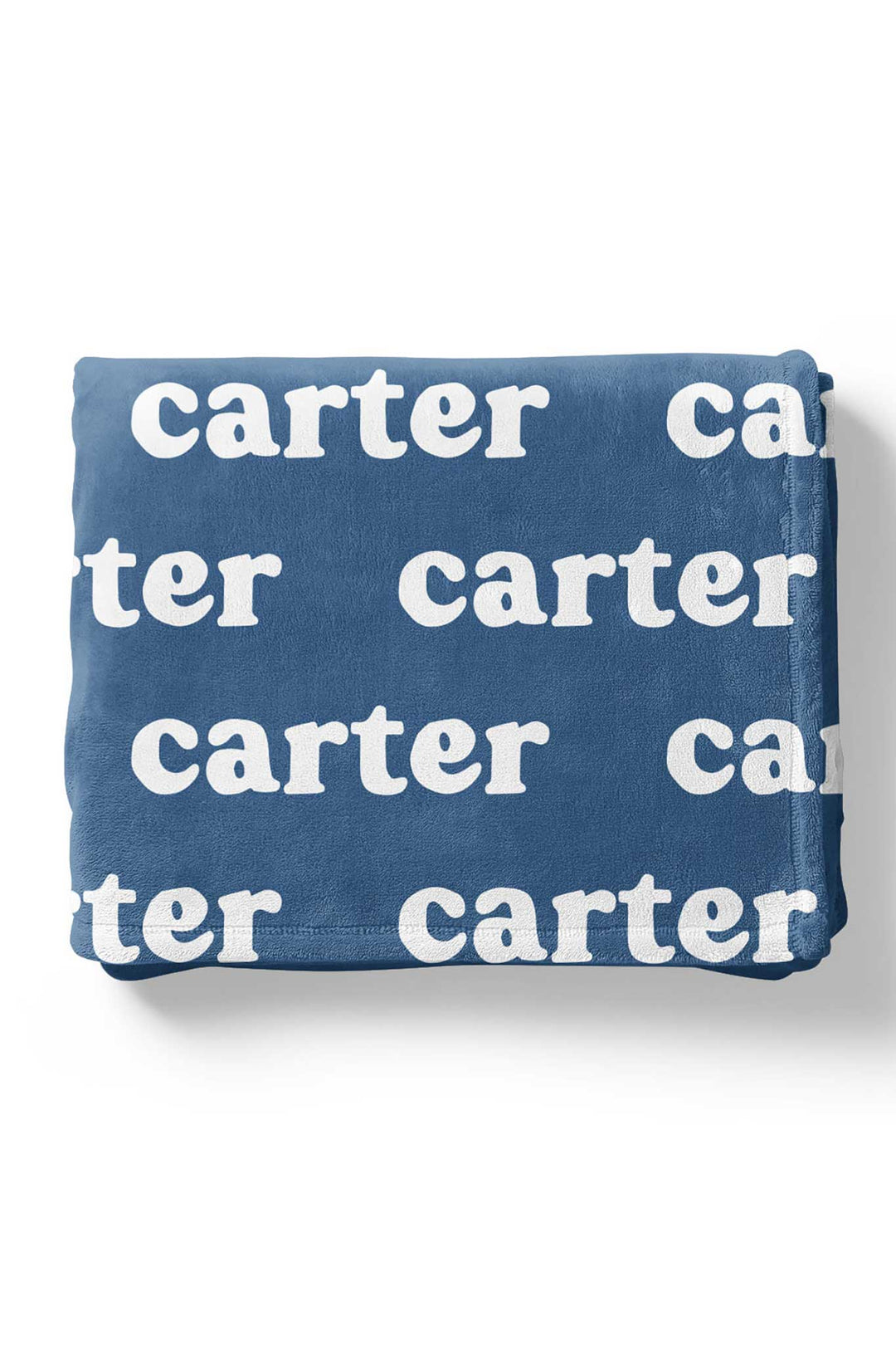Personalized sapphire Color Blanket with block font
